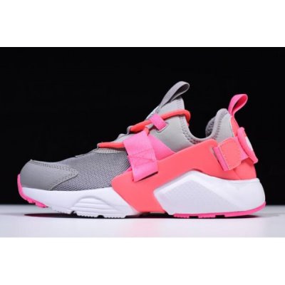 Nike Bayan Air Huarache City Low Krema Gri / Pembe Lifestyle Ayakkabı Türkiye - CGD633N9